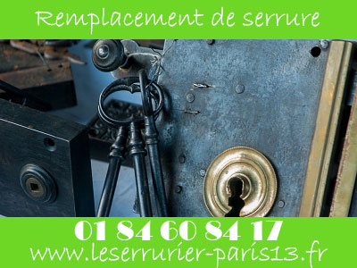 Changement de serrure Paris 13 rapide