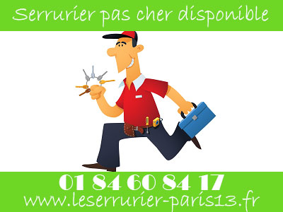 Serrurier Paris 13 pas cher disponible